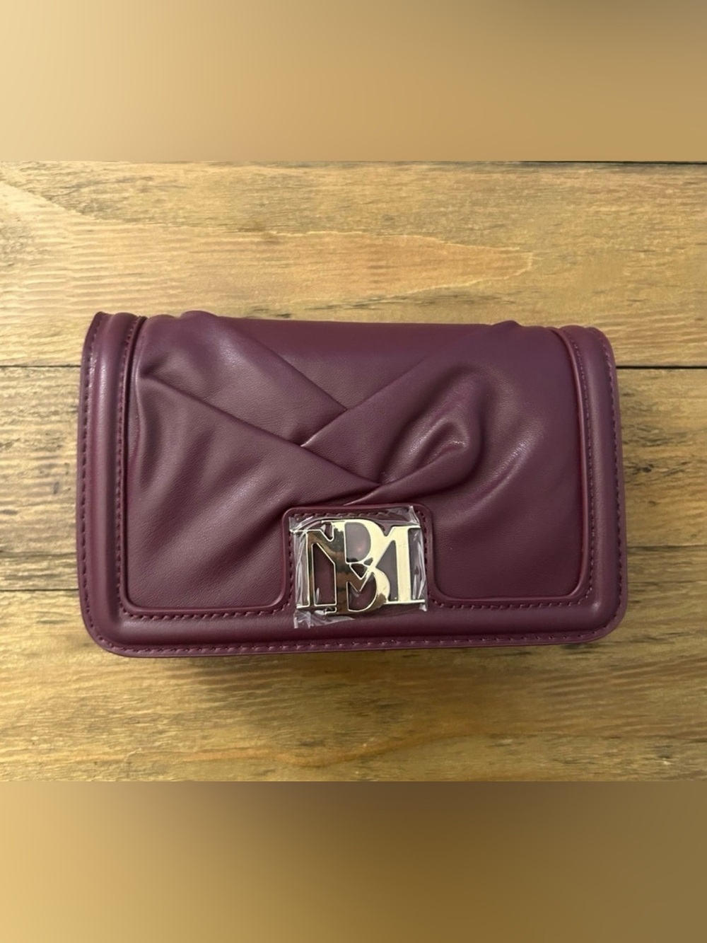 Badgley Mischka Collection Small Pleat
Crossbody Bag in Maroon